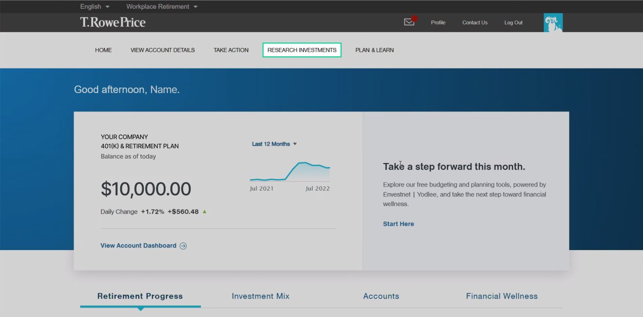 How To Find The Investment Options In Your T Rowe Price 401 k Plan 